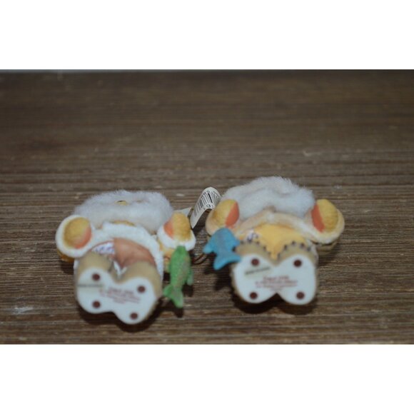 Enesco Cherished Teddies Eskimo Ornaments Christmas Holiday Fish Bear Hanging - Picture 9 of 11